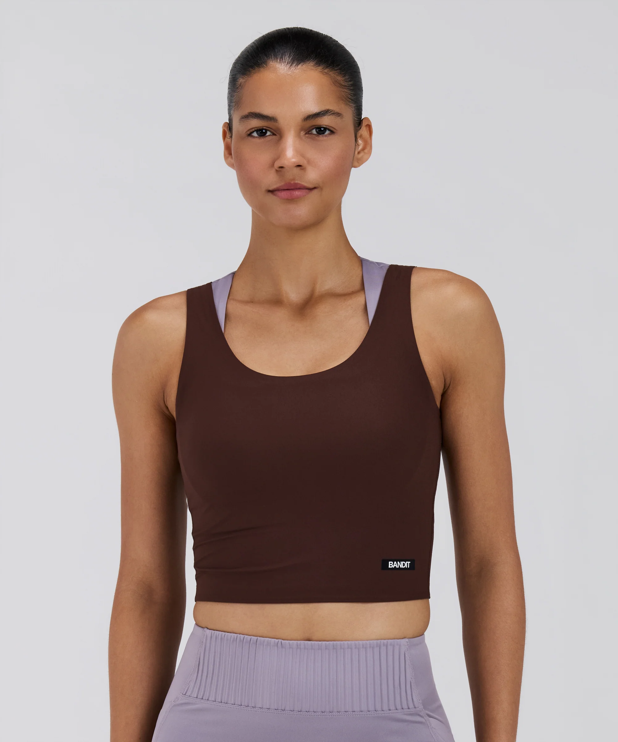 Women's Adapto™ Scoopneck Distance Tank - Cacao - Image 2
