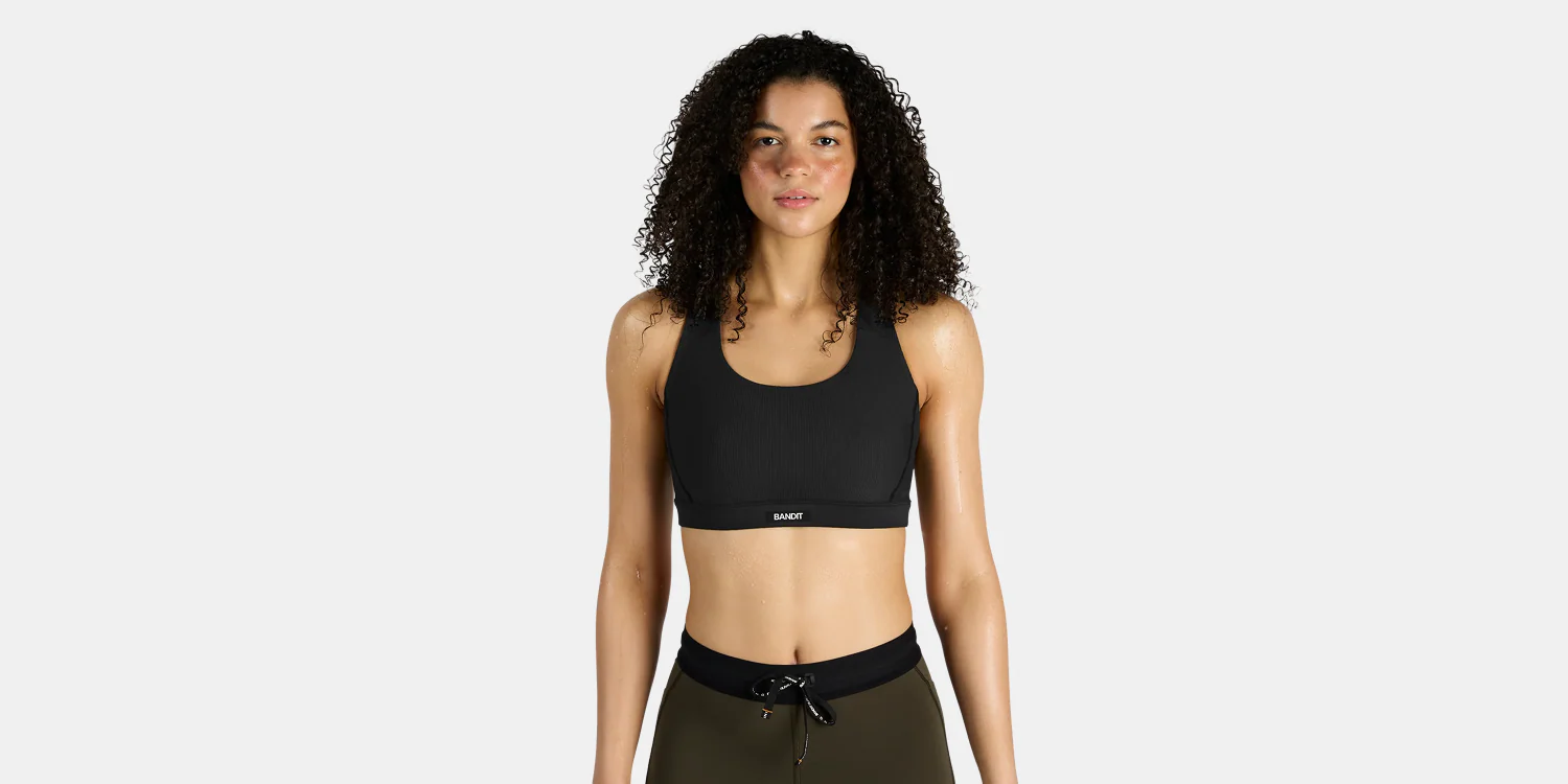 Cadence⢠Scoop Neck Run Bra - Black - Image 4