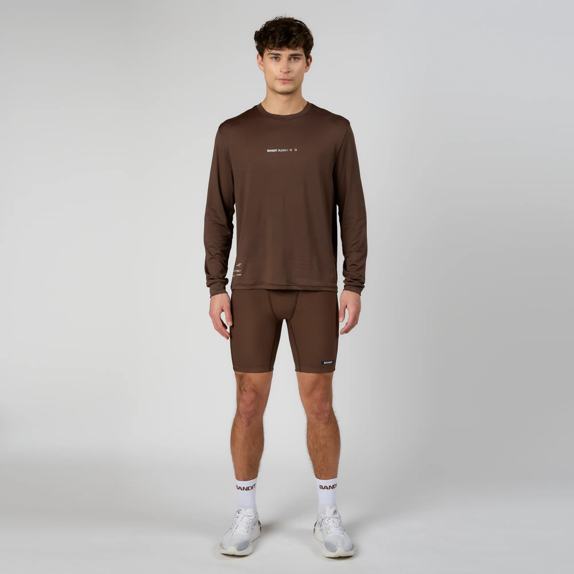 Micromesh™ Performance Long Sleeve Tee - Unisex, Umber - Image 3