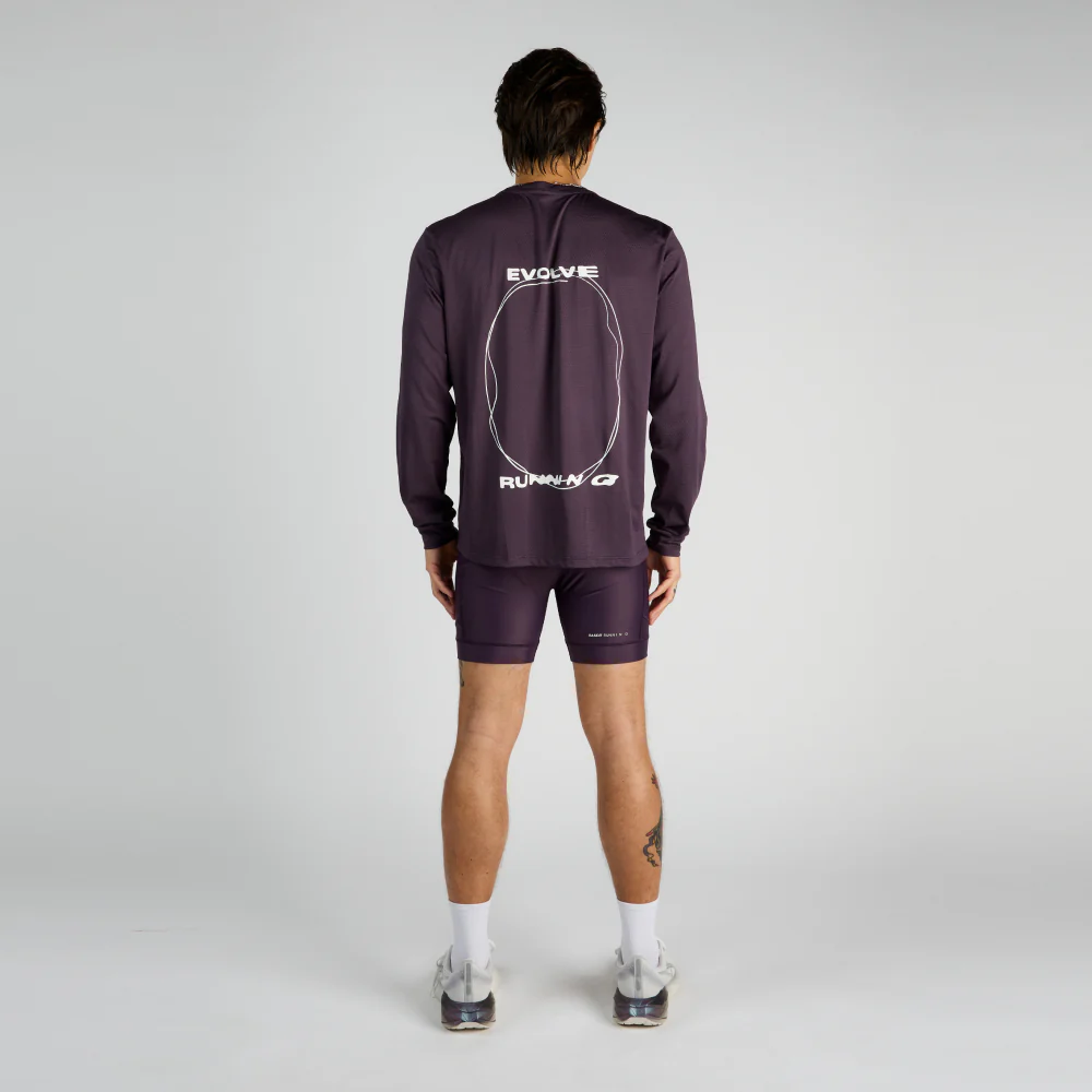 Micromesh™ "Evolve Running" Long Sleeve Tee - Unisex, Nightshade - Image 4