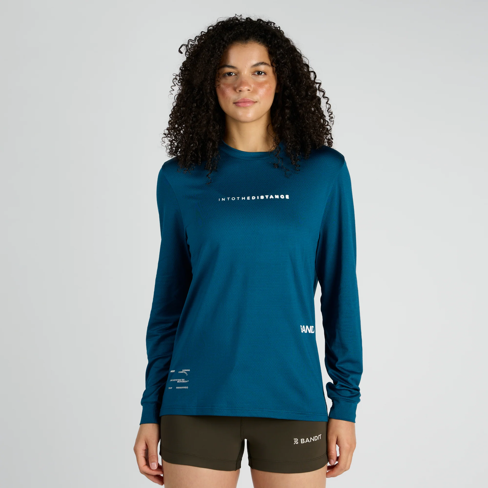 Micromesh™ "Into the Distance" Long Sleeve Tee - Unisex, Deep Teal