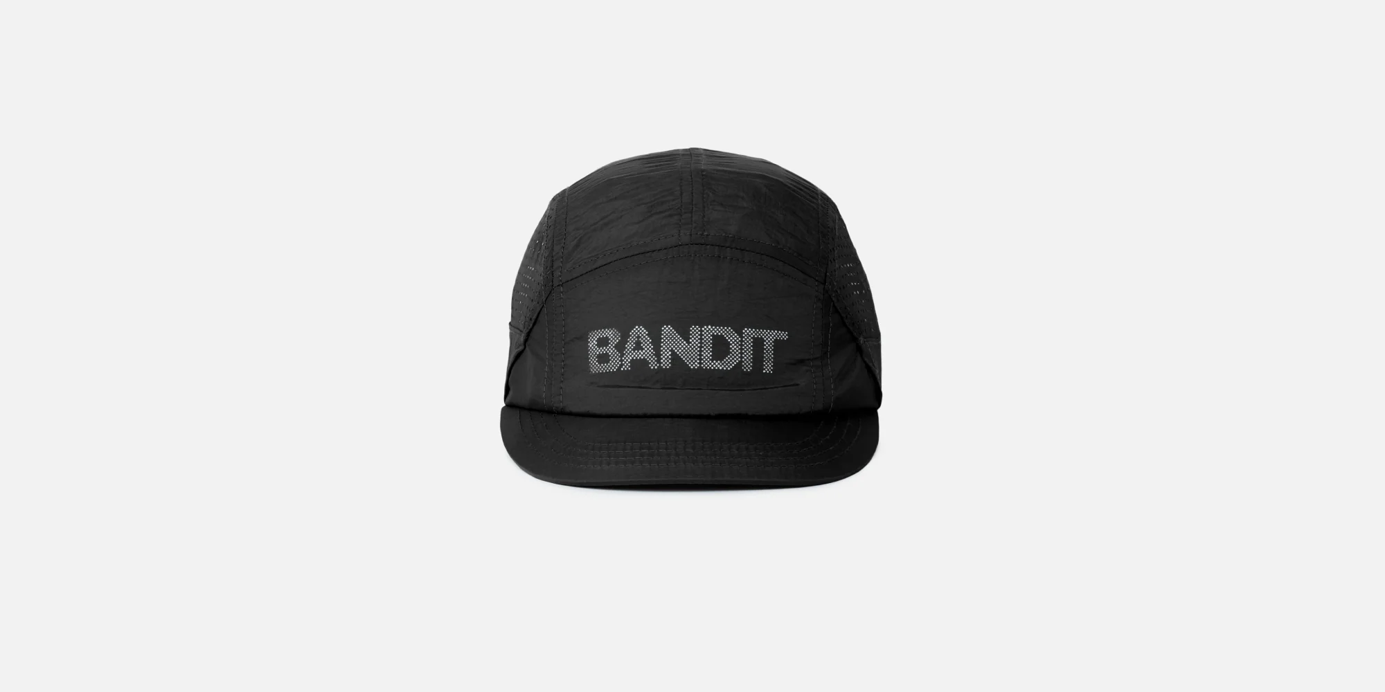 Nylon HumoFit™ Run Hat with Sunglasses Holder - Black - Image 3