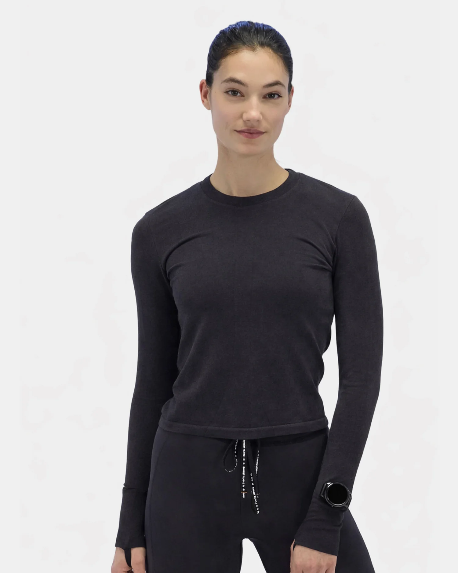 Women's Seamless Wool Blend Long Sleeve - Shadow - Image 2