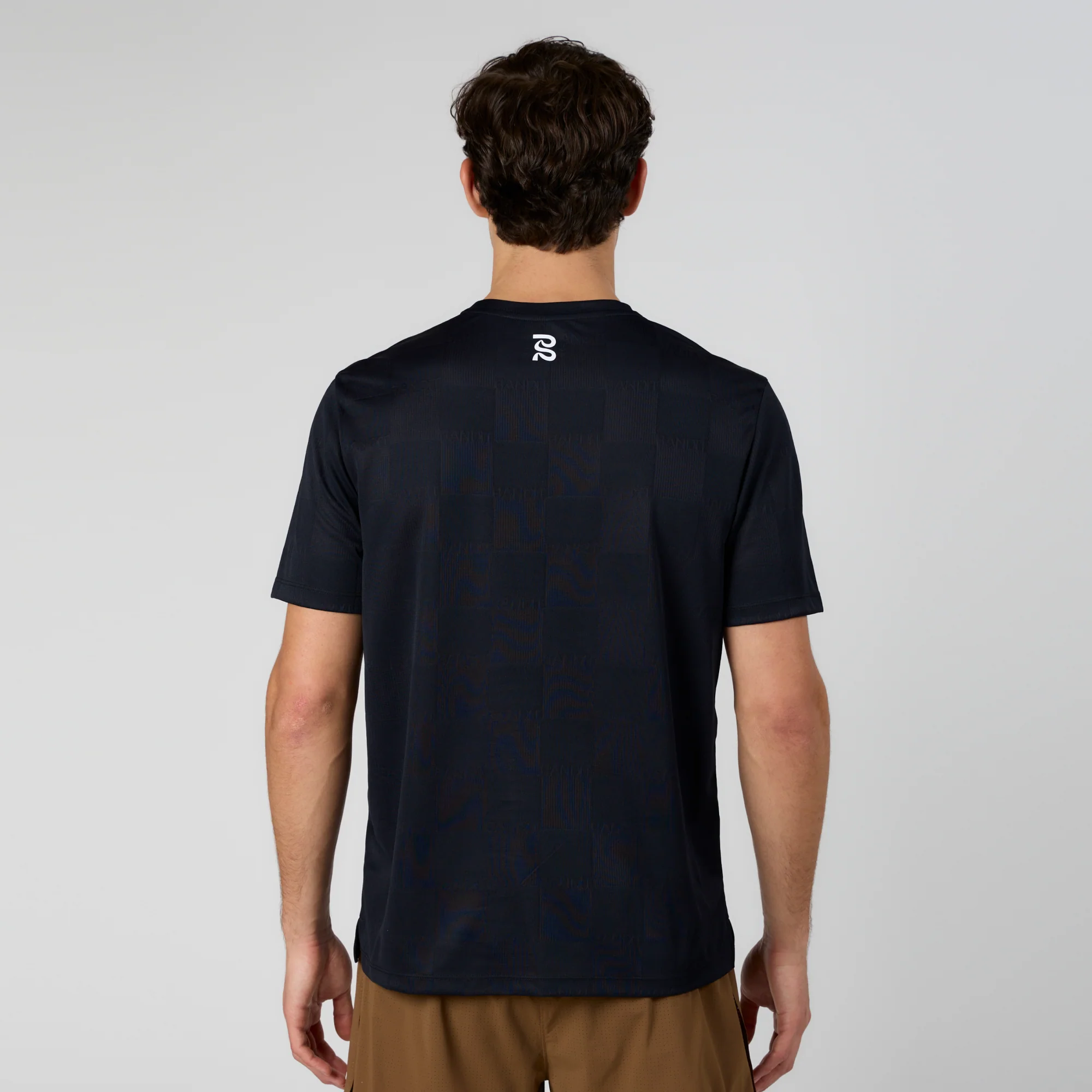 Bandit Cheque Jacquard Tee - Unisex, Black - Image 2