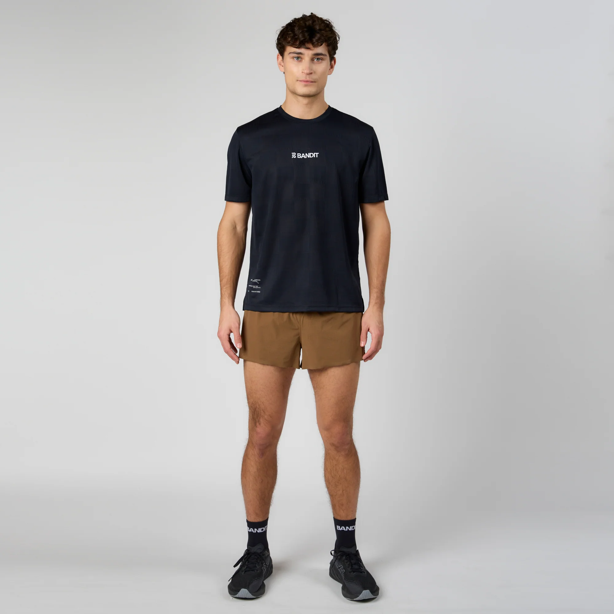 Bandit Cheque Jacquard Tee - Unisex, Black - Image 3
