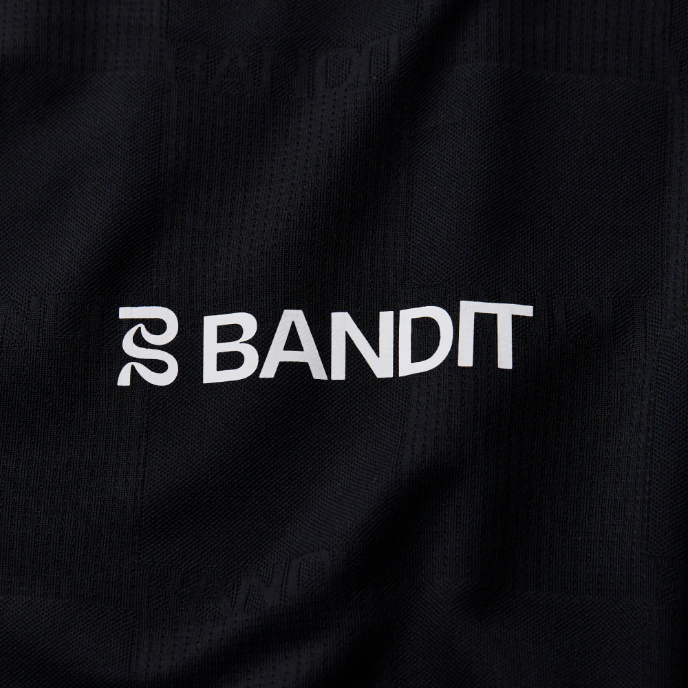 Bandit Cheque Jacquard Tee - Unisex, Black - Image 5